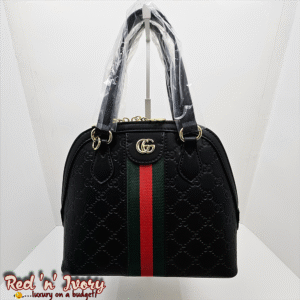 Designer-Inspired Black Dome Satchel (AAI)