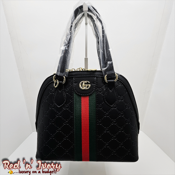 Designer-Inspired Black Dome Satchel (AAI)