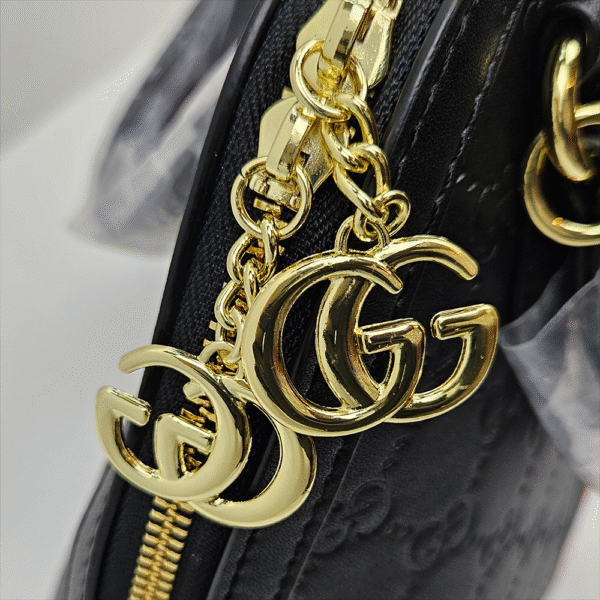 Designer-Inspired Black Dome Satchel (AAI)