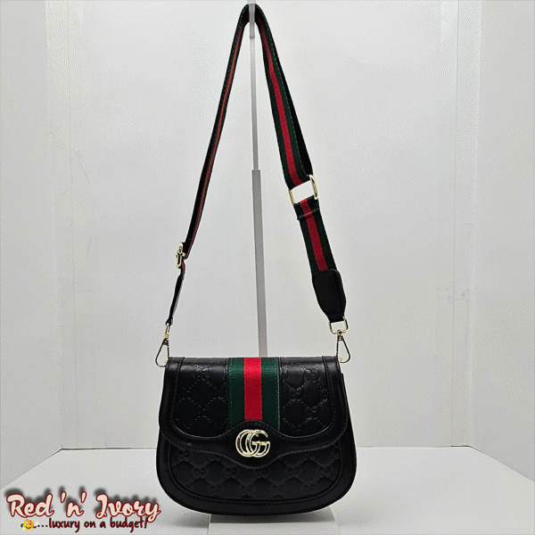 Designer-Inspired Black Crossbody (AAJ)