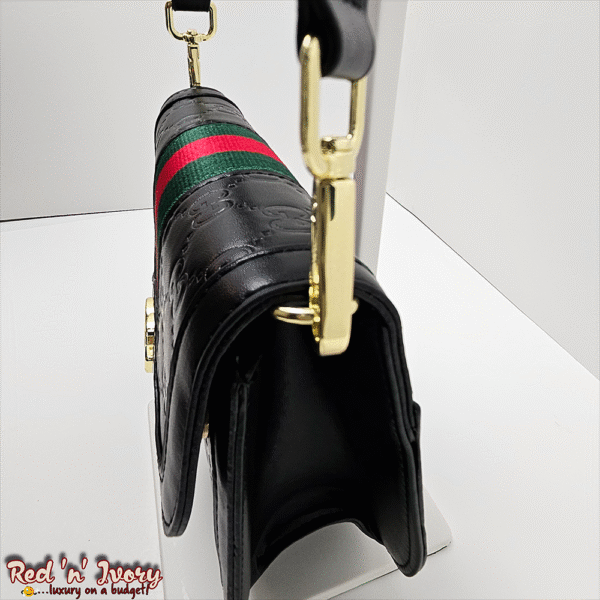 Designer-Inspired Black Crossbody (AAJ)