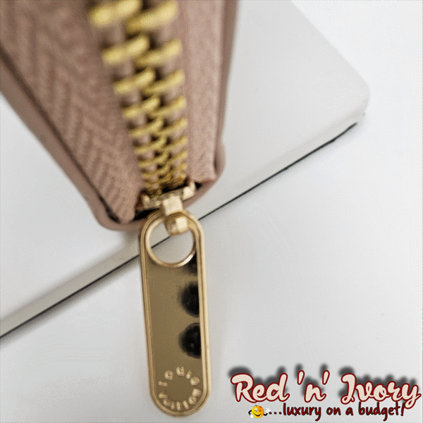 Blush Pink Embossed Zip Wallet (AAX)