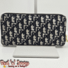 Canvas Zip Wallet – Navy Oblique (BAK)