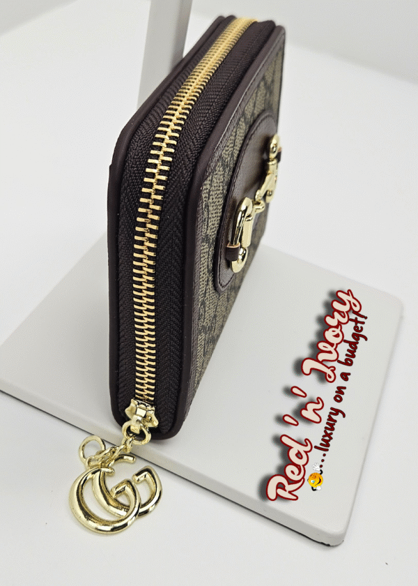 Monogram and Brown Compact Zip Wallet (BAM)