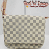 Flap Bag – White & Grey Check (BAS)