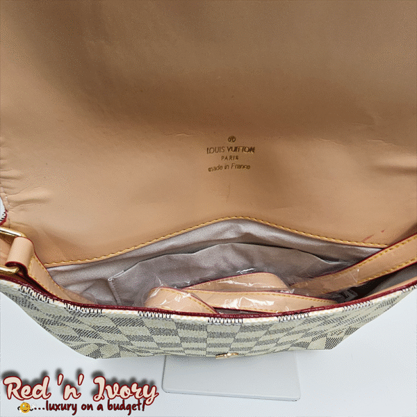 Flap Bag – White & Grey Check (BAS)