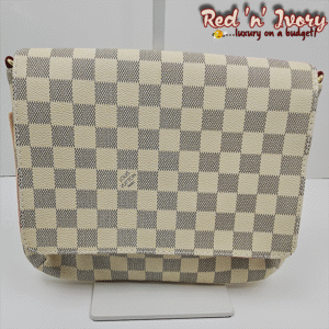 Flap Bag – White & Grey Check (BAS)