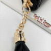 Tweed Zipped Coin Purse – Black & Gold Accent (BAV)