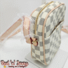 White & Grey Check Crossbody Bag (CAD)
