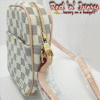 White & Grey Check Crossbody Bag (CAD)