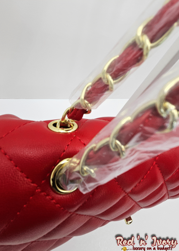 Classic Red Quilted Flap Bag (CAE)