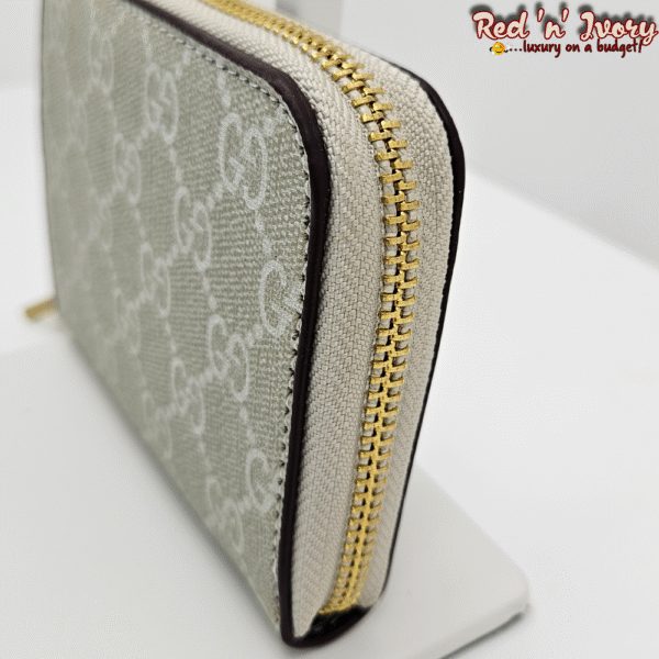 Light Beige Monogram Compact Zip Wallet (CAF)