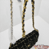 Black & Gold Tweed Mini Flap Bag (CAG)