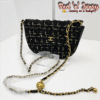 Black & Gold Tweed Mini Flap Bag (CAG)