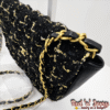 Black & Gold Tweed Mini Flap Bag (CAG)