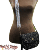 Black & Gold Tweed Mini Flap Bag (CAG)