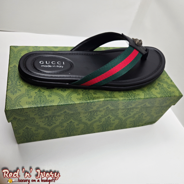 Tiger Head Men's Leather Sandals