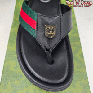 Tiger Head Men's Leather Sandals