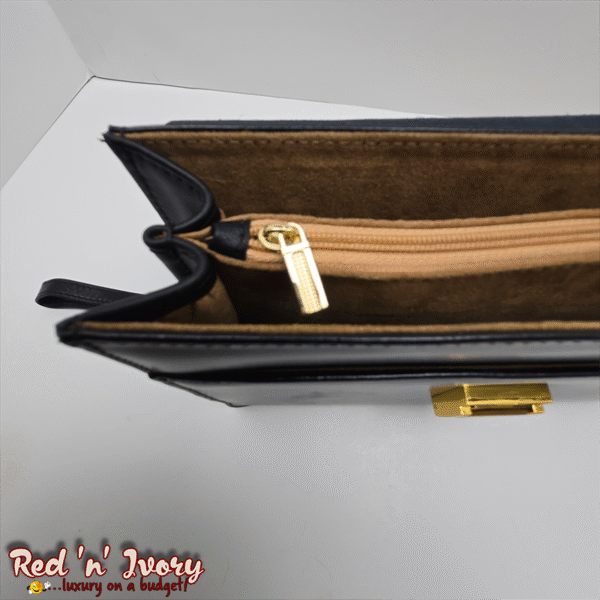 Men's Black Leather Clutch