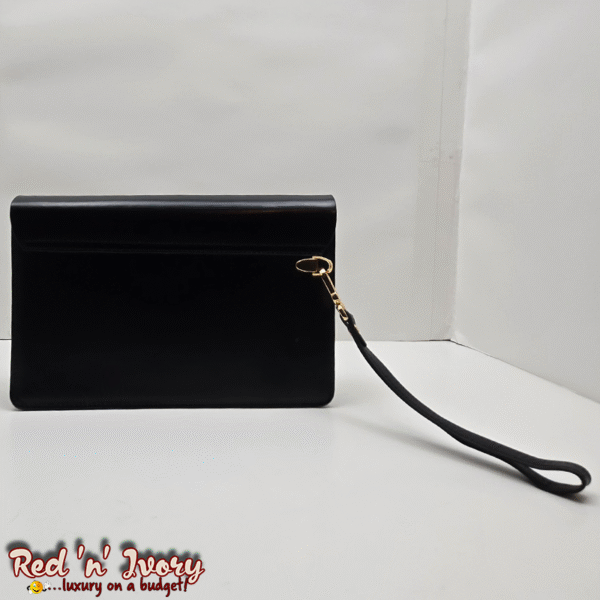 Men's Black Leather Clutch