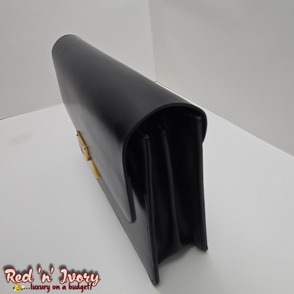 Men's Black Leather Clutch