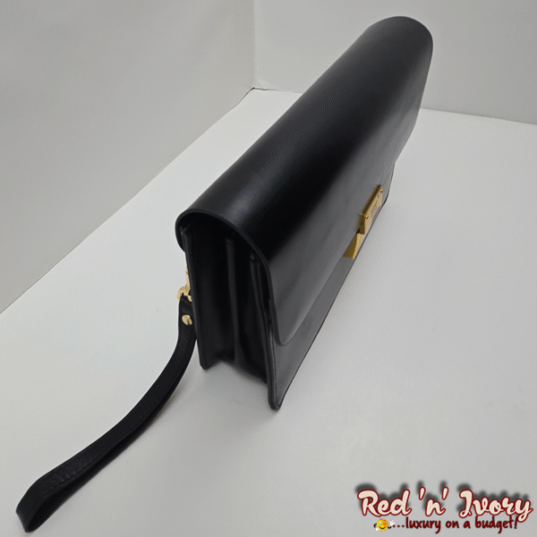 Men's Black Leather Clutch