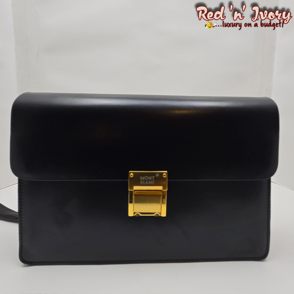 Men's Black Leather Clutch